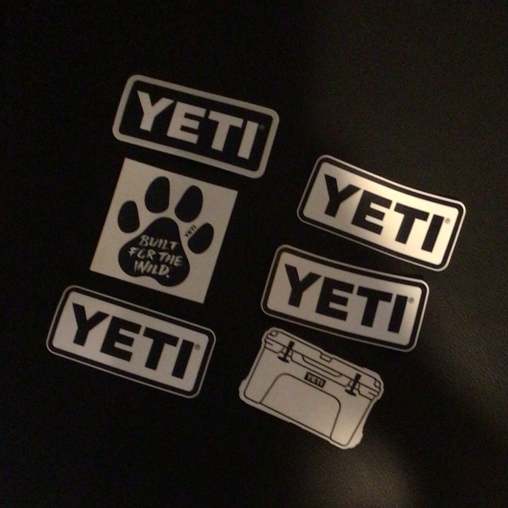 Yeti sticker bundle yeti logo paw print yeti cooler bumper sticker